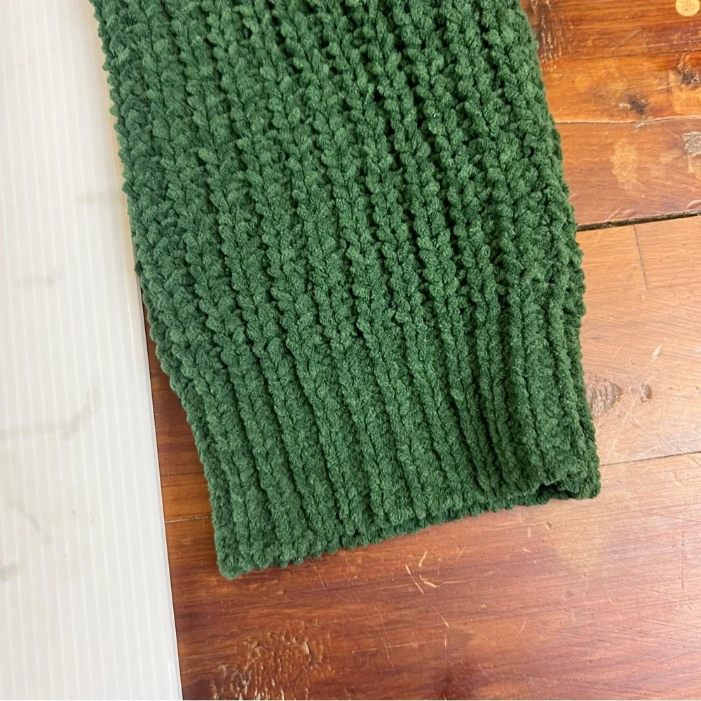 Double Zero Green Shaker Knit Crop Sweater, Size Small Junior - Picture 4 of 10